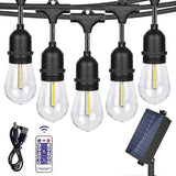 15M Outdoor Patio LED String Lights, IP65, S14 Bulbs, Expandable