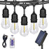 15M Outdoor Patio LED String Lights, IP65, S14 Bulbs, Expandable