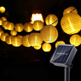 Solar LED String Lights 6.5M Nylon, 30 LEDs, Outdoor Garden Party Decor