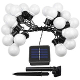 Solar Powered Patio LED String Lights, Waterproof Outdoor Bulbs 10 LEDs