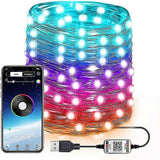 RGB Fairy String Lights, Indoor Outdoor Color Changing Music Twinkle Lights