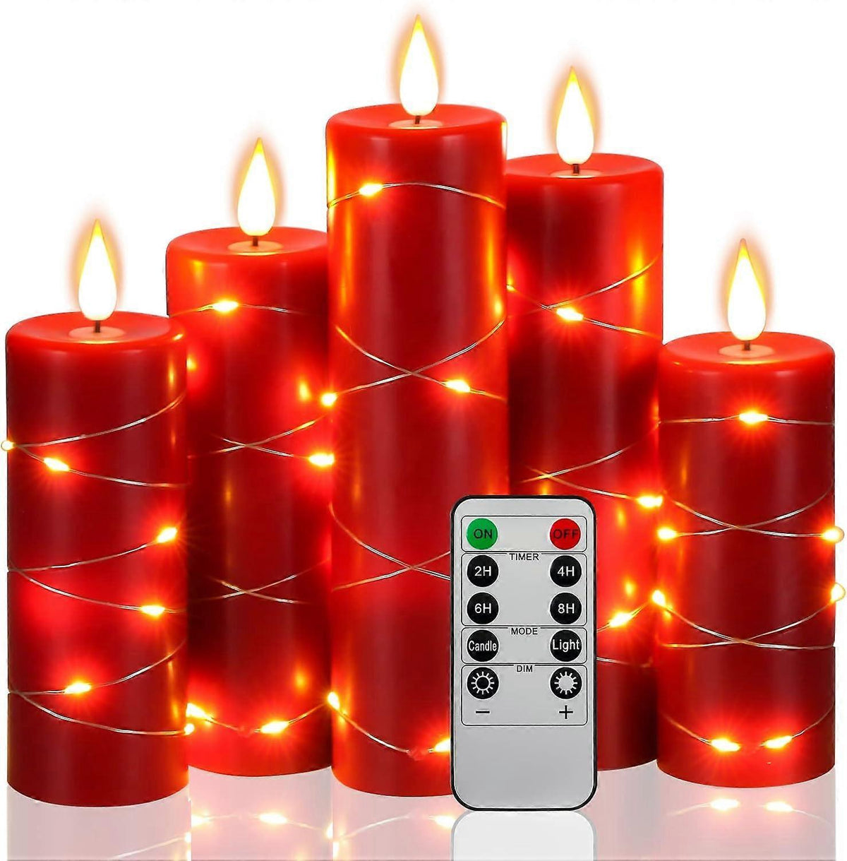 5 Pack LED String Lights with Remote, Star Clear Lights, Timer Function