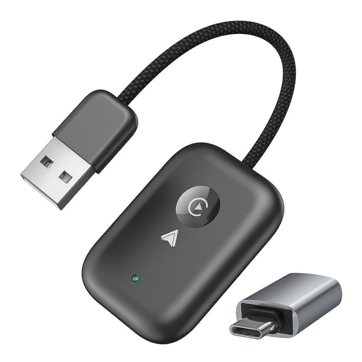 Apple CarPlay & Android Auto Wireless Adapter, Plug & Play Car Dongle