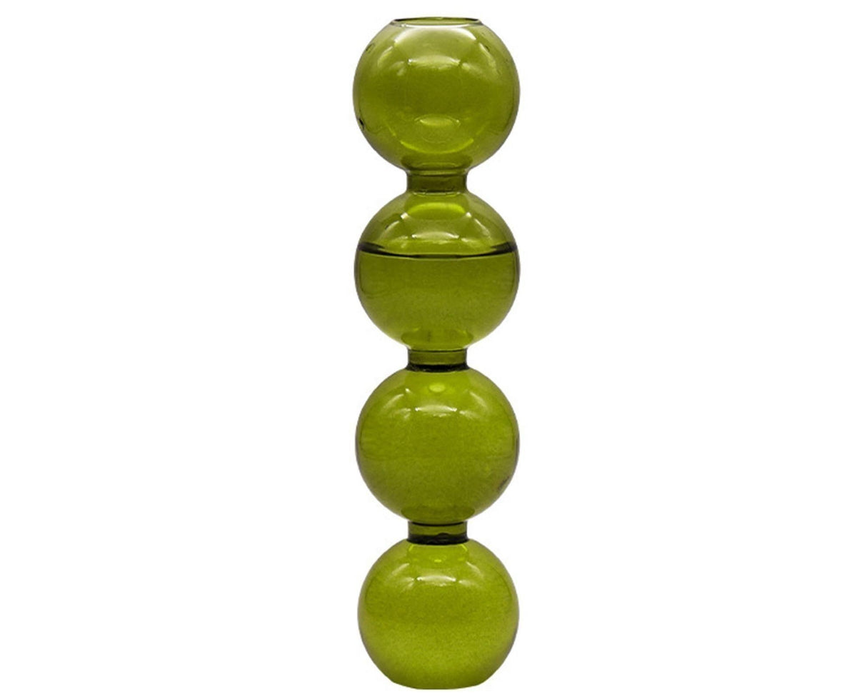 Flower Vase Nordic Easy to Match Gourd Shape Gourd Flower Vase for Company-Green L