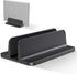 Vertical Aluminum Laptop Stand, Adjustable Desk Holder, Black