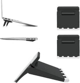 Set of 2 Mini Black Laptop Stands, Invisible Foldable Lightweight Holder for Laptop/Tablet