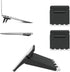 Set of 2 Mini Black Laptop Stands, Invisible Foldable Lightweight Holder for Laptop/Tablet
