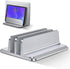 Double Vertical Aluminum Laptop Stand, Adjustable Desk Holder