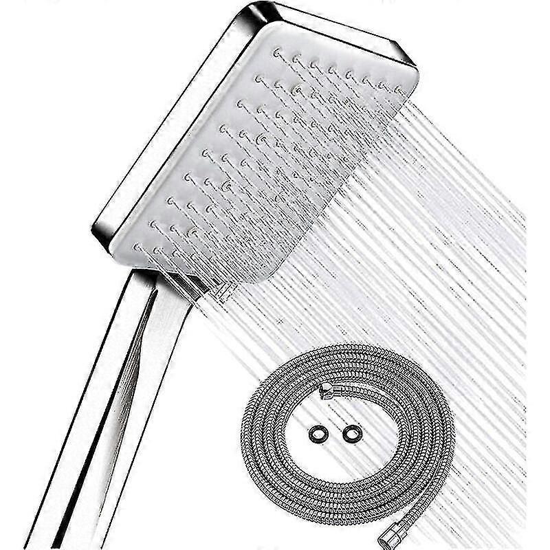 Water Saving Shower Head with 1.5m Hose, Bathroom Handheld