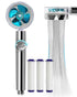Rotating Propeller Shower Head with Filter, High Pressure & Water Saving