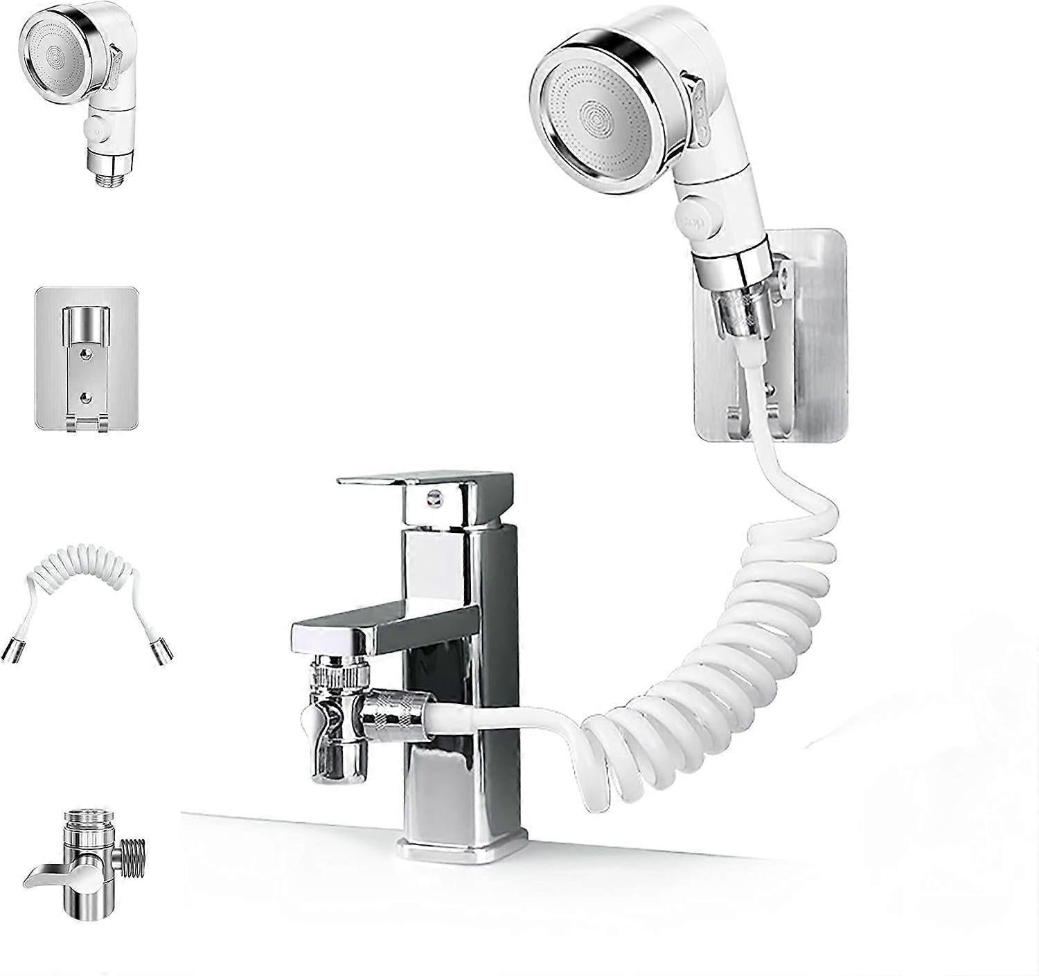 Shower Head Set with Hose, Adjustable Handheld Shower