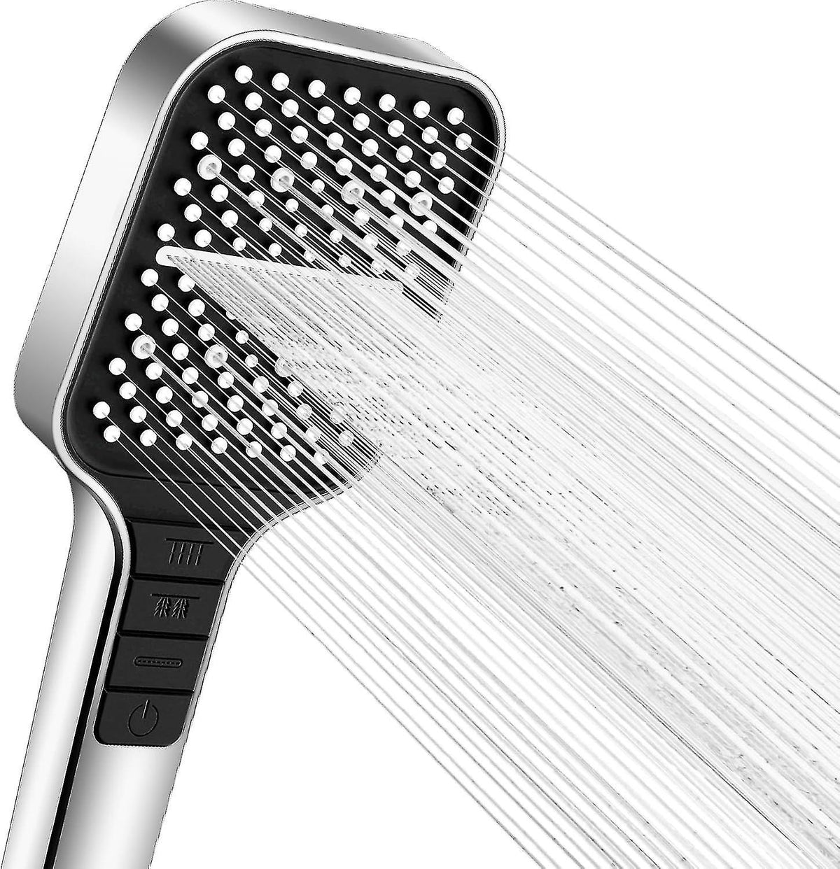 Square Handheld Shower Head, 7 Spray Modes, Adjustable Universal