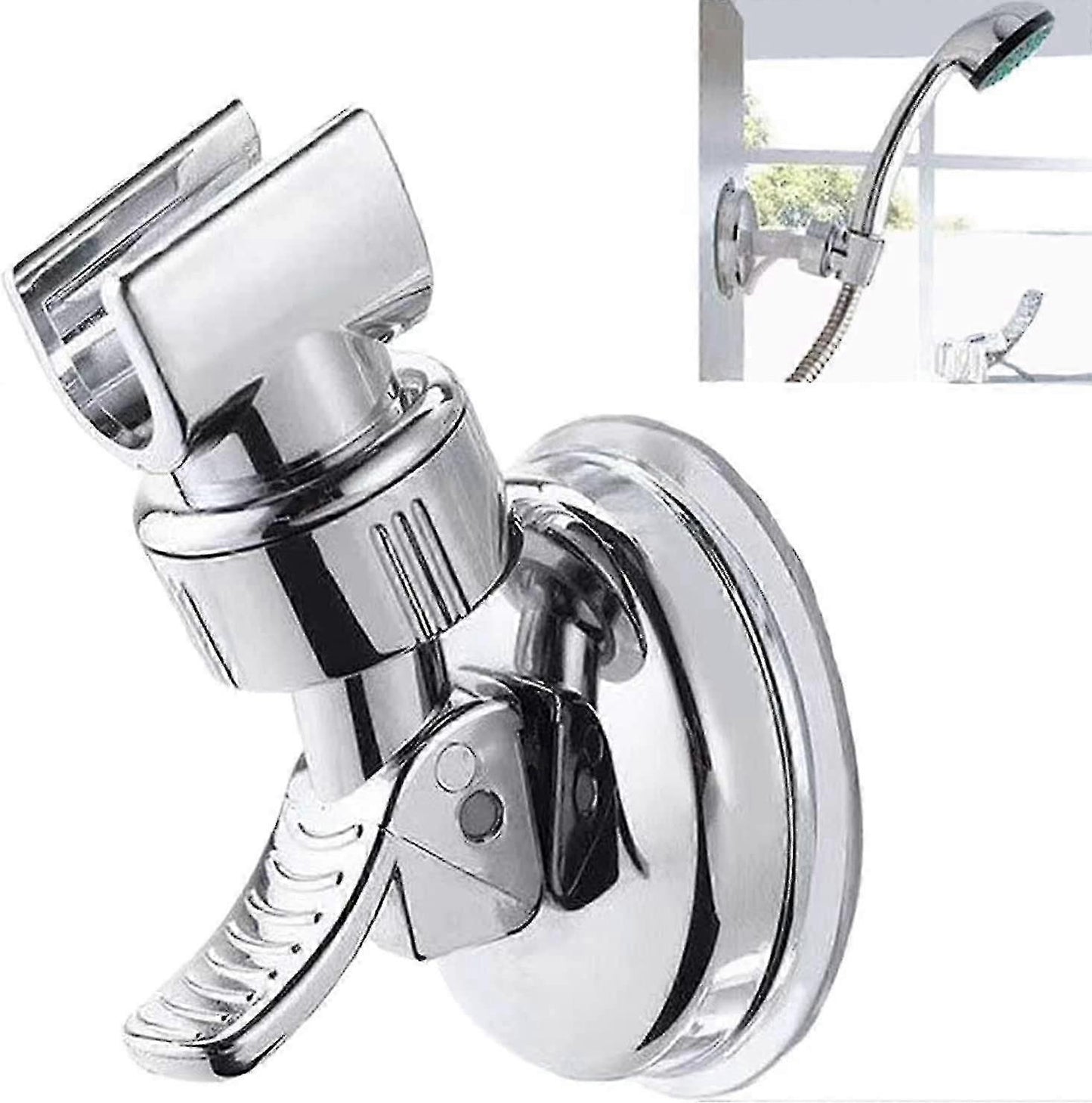 Adjustable Removable Shower Head Holder, No Drill Bracket