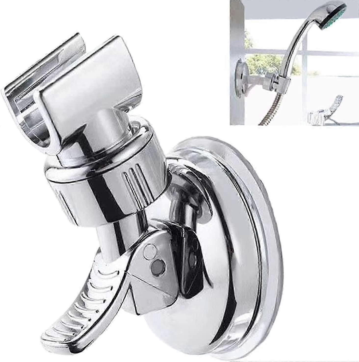 Adjustable Removable Shower Head Holder, No Drill Bracket