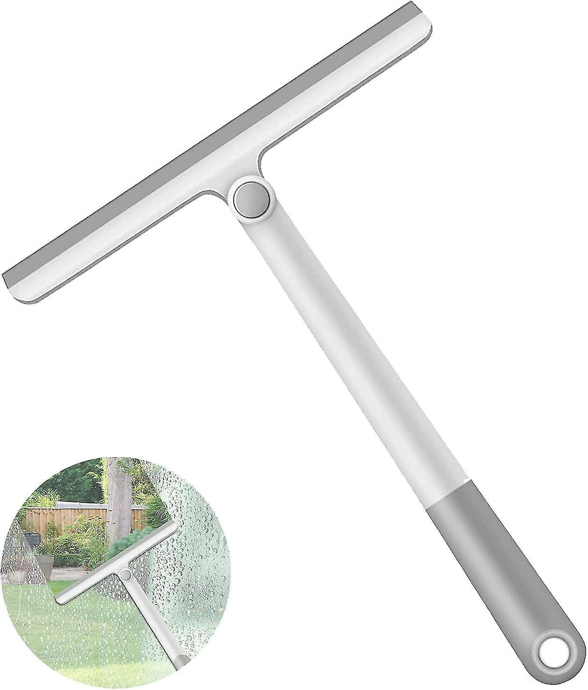 Silicone Shower Squeegee with Rotating Handle for Bathroom/Window