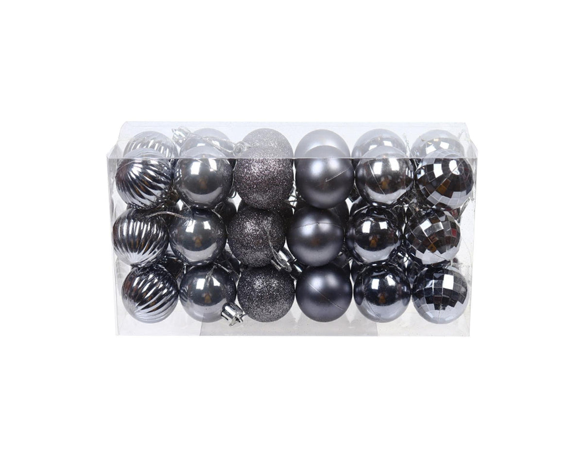 36Pcs/Box Christmas Ball-Iron Grey