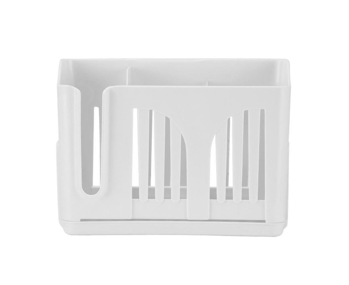 Home Chopsticks Cage Wall-mounted Drain Storage Rack Fork Knife Spoon Holder-Beige