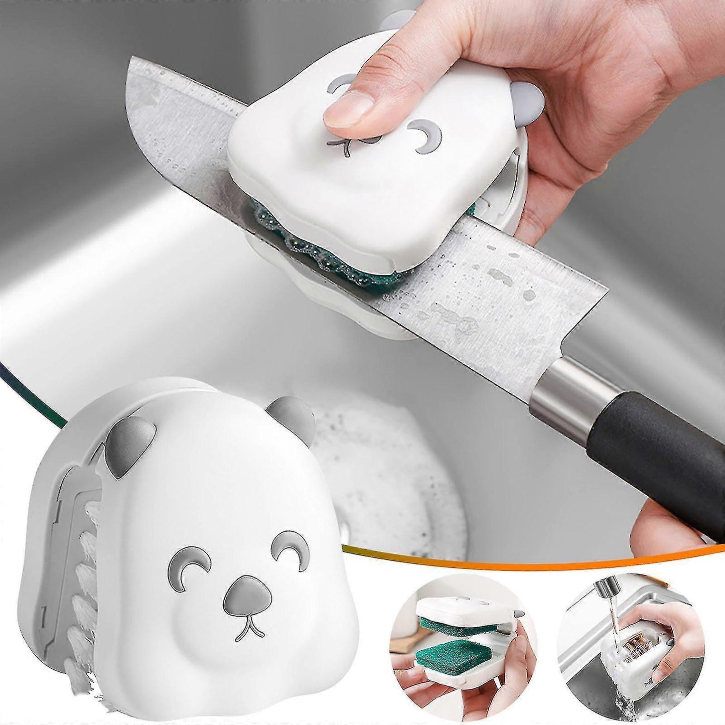 Double-Sided Tableware Cleaning Brush for Chopsticks, Knives & Forks