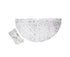Tree Skirt Polyester Snowflake Pattern Tree Carpet-White