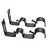 2pcs Tension Curtain Rods, Black & White with Brackets & Holders