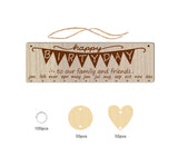Wall Hanging Calendar Wooden Words Print Family Home Ornaments Office Decor- H