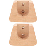 2pcs Wood Curtain Rod Holders, Mounting Brackets & Hooks