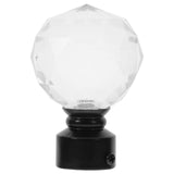 2pcs White Glass Ball Curtain Rod Ends with Brackets