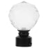2pcs White Glass Ball Curtain Rod Ends with Brackets