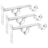 3pcs Double Curtain Rod Brackets, Metal Holders & Hangers