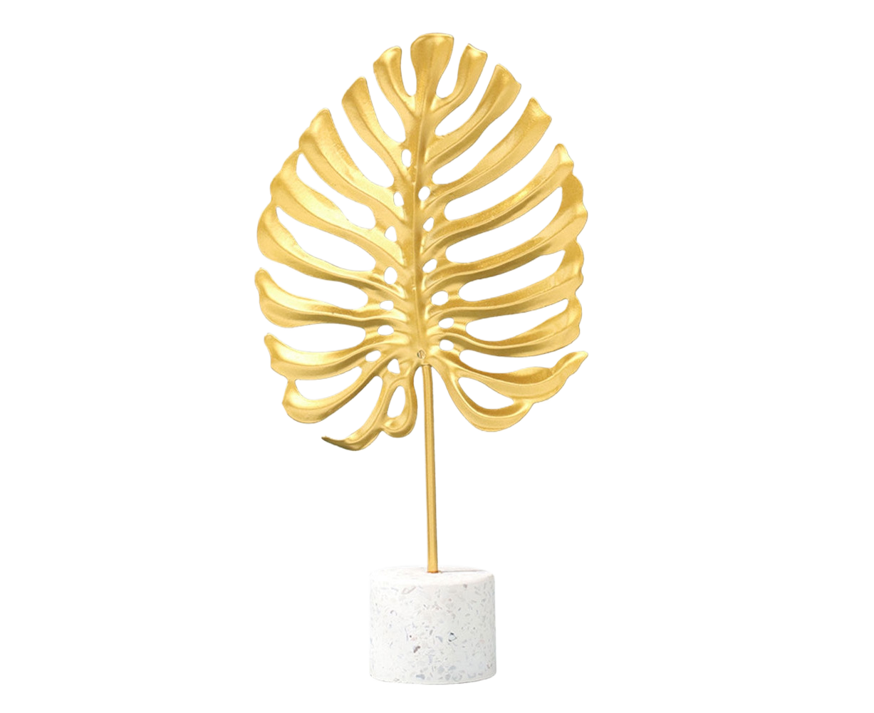 Iron Monstera Leaf Ornament Photo Prop Living Room Desktop TV Cabinet Decoration- S