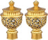 2pcs Curtain Rod Finials, Hollow Decorative End Caps