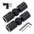 2pcs Curtain Rod Connectors, Adjustable Black for 1" Rods