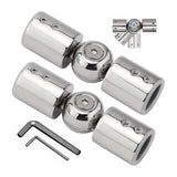 2pcs Curtain Rod Connectors, Adjustable Silver for 1" Rods