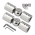 2pcs Curtain Rod Connectors, Adjustable Silver for 1" Rods