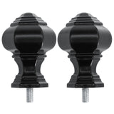 2pcs Curtain Rod Decorative Ends, Swivel End Caps for Windows