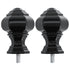 2pcs Curtain Rod Decorative Ends, Swivel End Caps for Windows