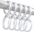 12pcs Plastic Shower Curtain Hooks Rings Rust-Proof S Hooks for Curtains & Clothes