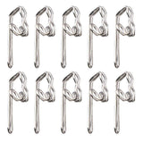 100pcs Metal Shower Curtain Hooks Pin-on Drapes Hooks Silver