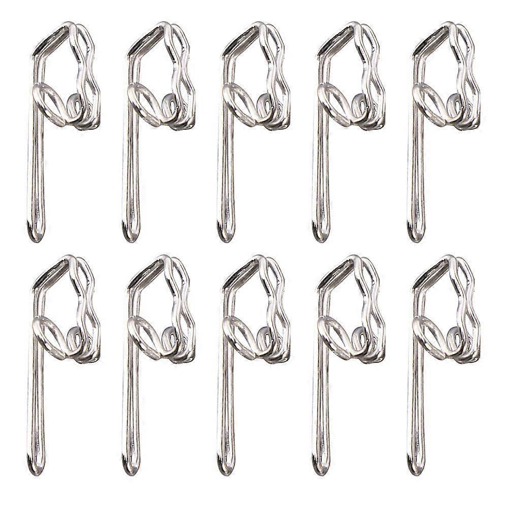 100pcs Metal Shower Curtain Hooks Pin-on Drapes Hooks Silver