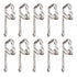 100pcs Metal Shower Curtain Hooks Pin-on Drapes Hooks Silver