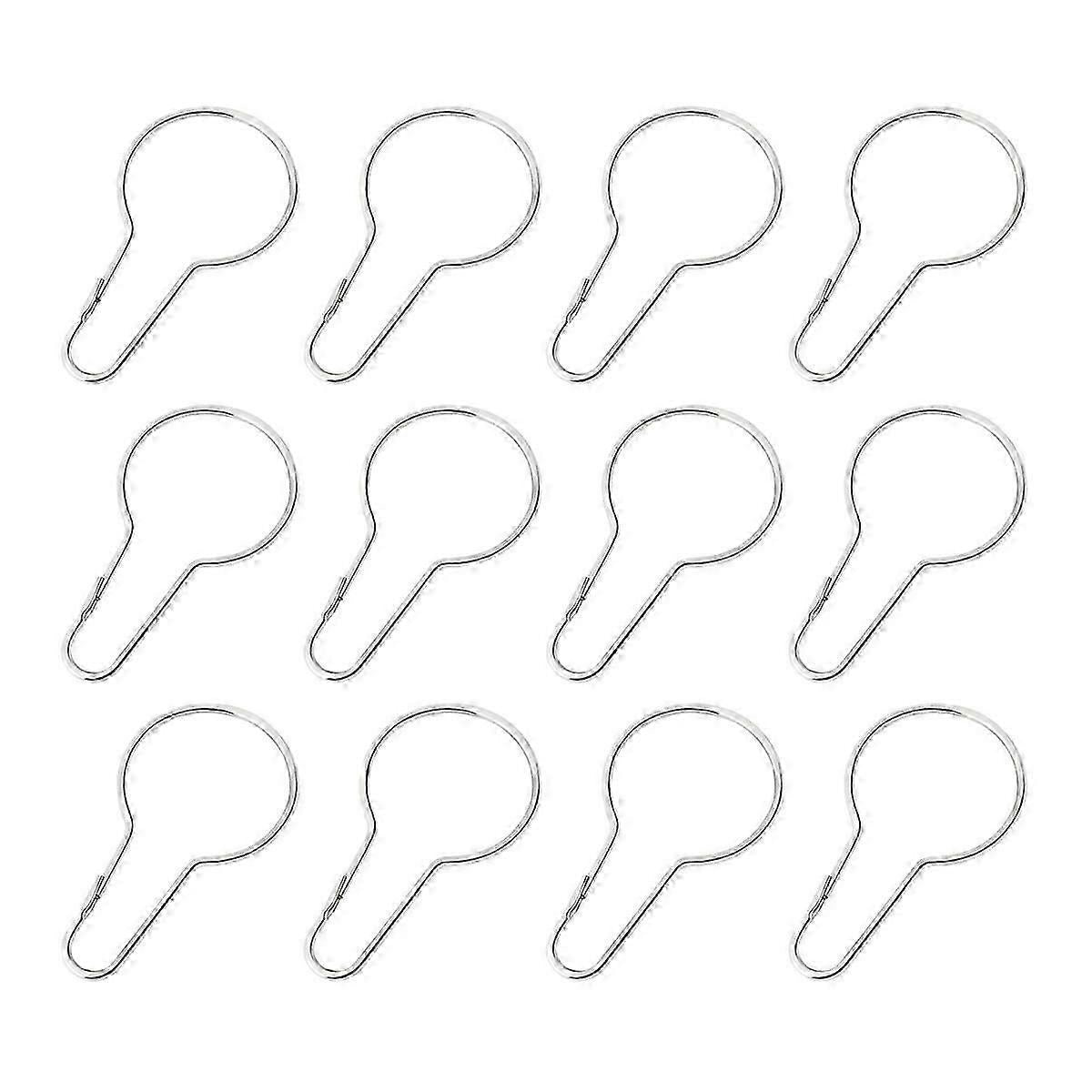 12pcs Shower Curtain Hooks Drapes Holdback Curtain Hooks Clips