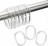 24pcs Plastic Shower Curtain Hooks Rings Bathroom Curtain Hooks