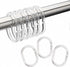 24pcs Plastic Shower Curtain Hooks Rings Bathroom Curtain Hooks