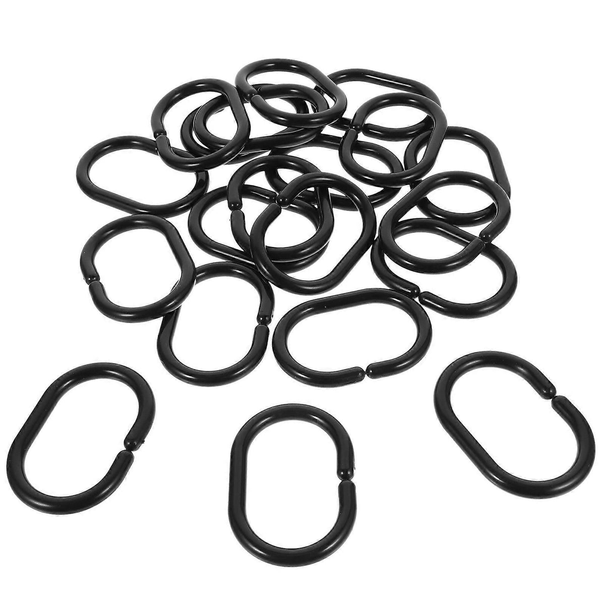 20pcs Plastic Shower Curtain Hooks Rings Curtain Hanger Hooks