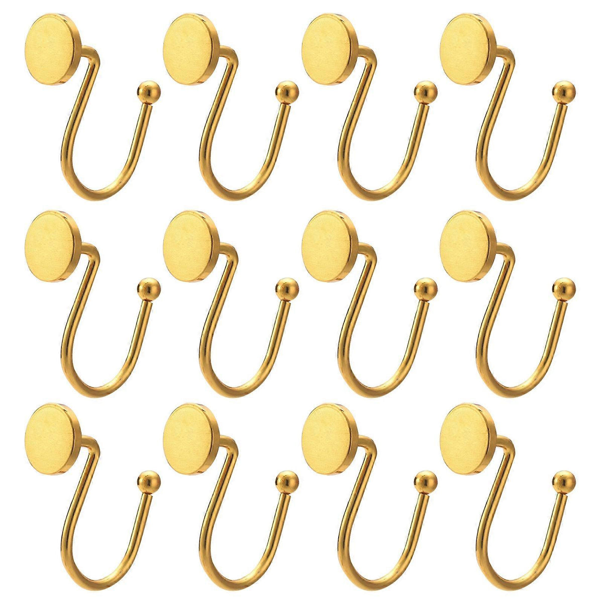 Metal Shower Curtain Hooks Heavy Duty Decorative Curtain Rod Hooks