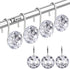 12pcs Decorative Resin Shower Curtain Hooks Rings for Bathroom Rods