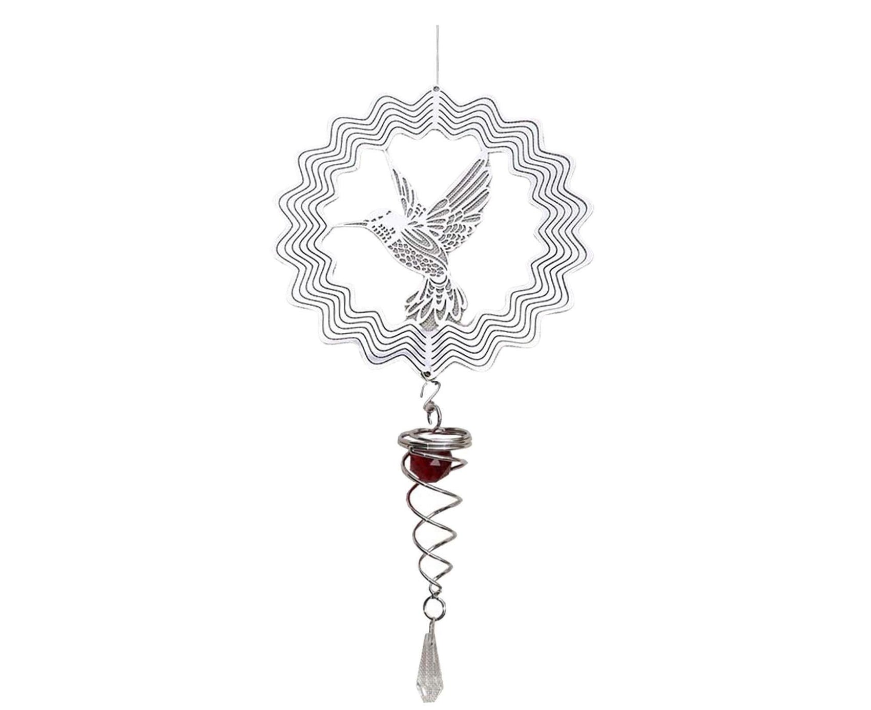 Metal Wind Spinner Rotating Animal Letter Pattern Hanging Pendant Home Ornament-#6