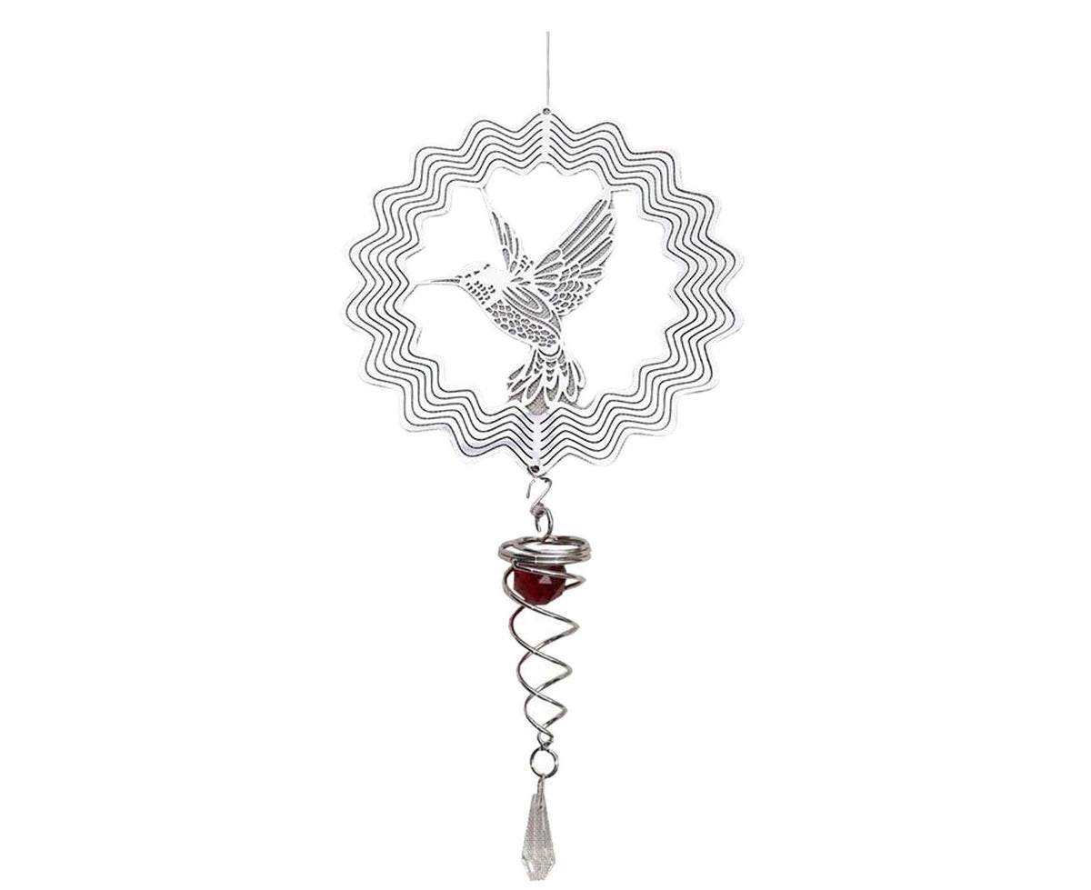 Metal Wind Spinner Rotating Animal Letter Pattern Hanging Pendant Home Ornament-#6