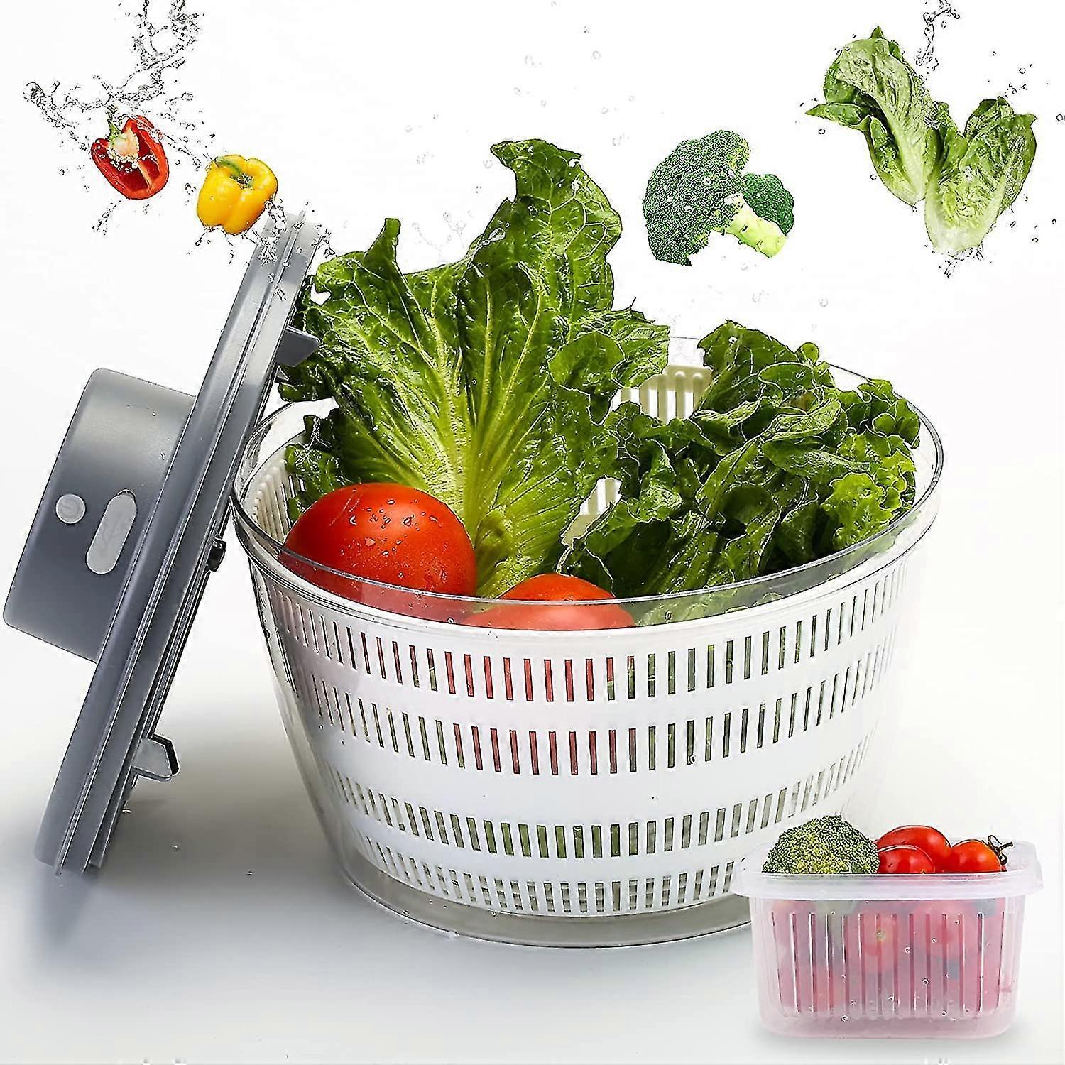 Automatic Electric Salad Spinner, Rechargeable Quick Lettuce Dryer
