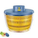 Large Electric Salad Spinner, Yellow Multi-Use Lettuce Dryer Easy Clean